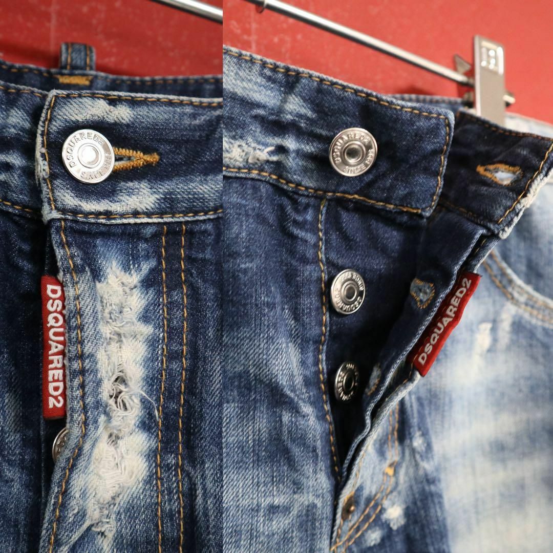 激渋】DSQUARED2 イタリア製 ダメージ加工 クラッシュデザイン 激渋】DSQUARED2 イタリア製 ダメージ加工 クラッシュデザイン