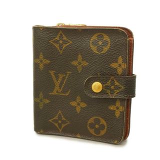 ルイヴィトン(LOUIS VUITTON)の【4gd3176】ルイヴィトン 財布/モノグラム/コンパクトジップ/M61667/ブラウン【中古】メンズ/レディース/ユニセックス(財布)