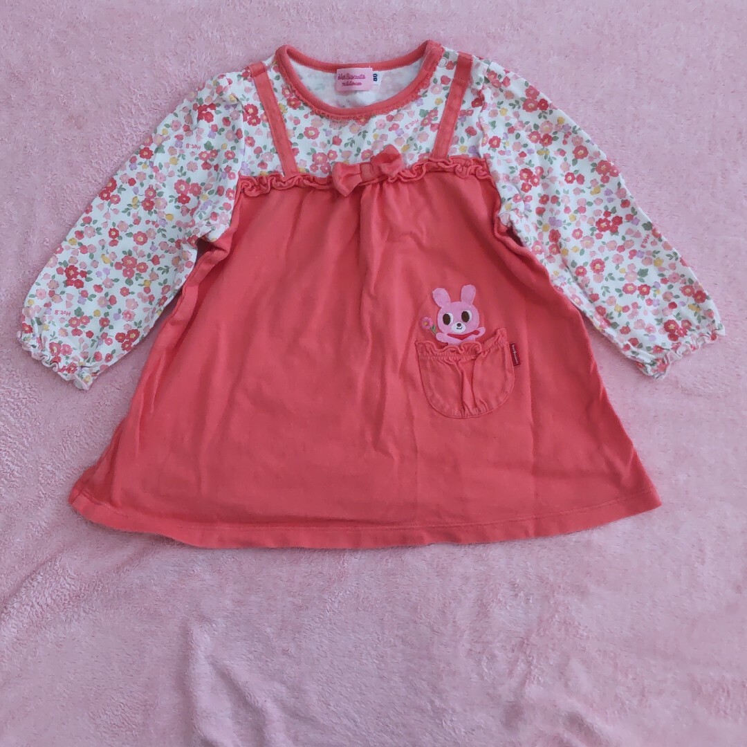 mikihouse(ミキハウス)のstmin様専用 ミキハウス ホットビー ロングTシャツ 80 キッズ/ベビー/マタニティのベビー服(~85cm)(Ｔシャツ)の商品写真