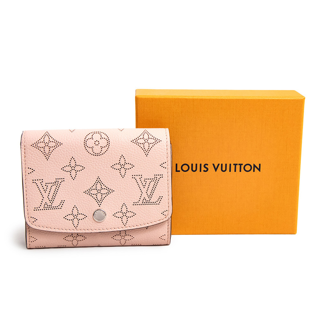 LOUIS VUITTON(ルイヴィトン)のルイ ヴィトン ポルトフォイユ イリス コンパクト 二つ折り財布 モノグラムマヒナ レザー ローズジャスミン ピンク シルバー金具 M82757 箱付 LOUIS VUITTON（新品・未使用品） レディースのファッション小物(財布)の商品写真