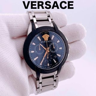 VERSACE - 【美品】ヴェルサーチ VEM800218 キャラクター クロノ 腕時計 メンズ