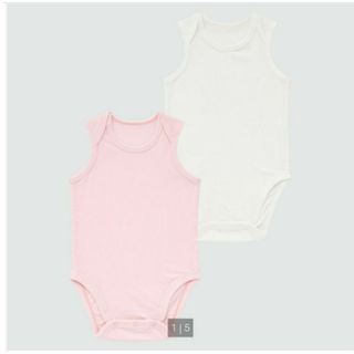 ユニクロ(UNIQLO)の未使用♪ユニクロ☆エアリズムコットンブレンドボディスーツ2枚セット(下着)