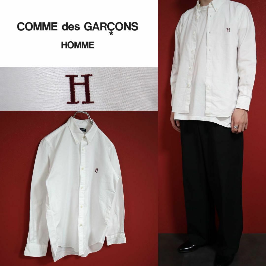 COMME des GARCONS HOMME(コムデギャルソンオム)の【美品】COMME des GARCONS HOMME 08AW H刺繍 シャツ メンズのトップス(Tシャツ/カットソー(七分/長袖))の商品写真