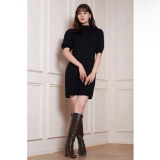 ハーリップトゥ(Her lip to)のher lip to Puff Sleeve Cable Knit Dress(ミニワンピース)