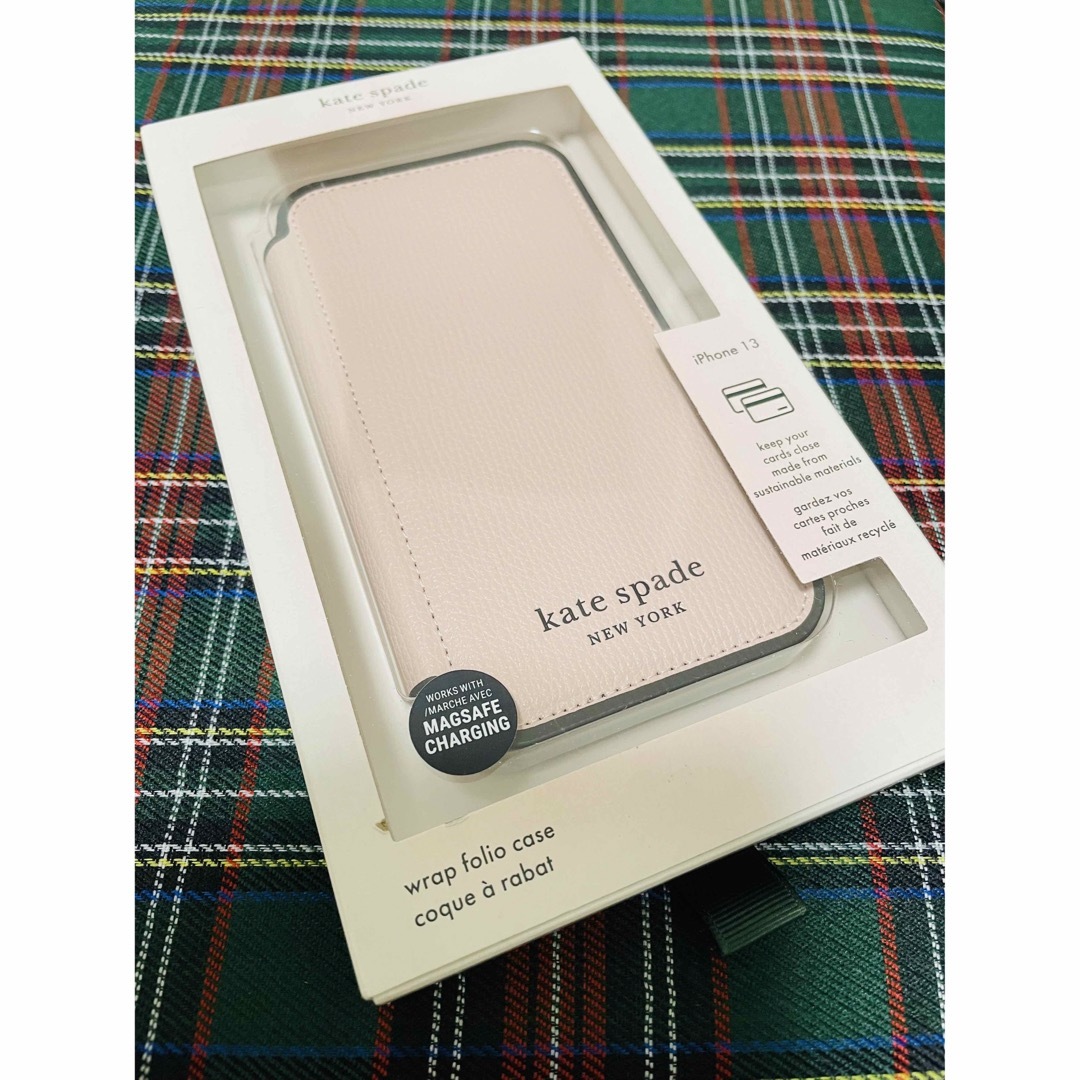 kate spade new york(ケイトスペードニューヨーク)のケイトスペード 手帳型  iPhone13/14ケース スマホ/家電/カメラのスマホアクセサリー(モバイルケース/カバー)の商品写真