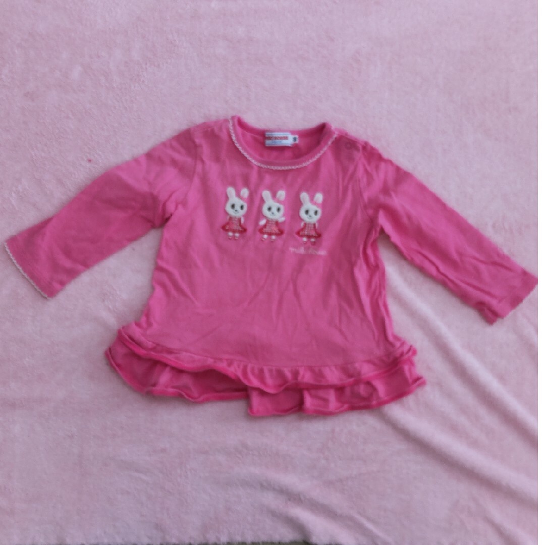 mikihouse(ミキハウス)のミキハウス ロングTシャツ 2枚 80 キッズ/ベビー/マタニティのベビー服(~85cm)(Ｔシャツ)の商品写真