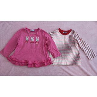 ミキハウス(mikihouse)のミキハウス ロングTシャツ 2枚 80(Ｔシャツ)