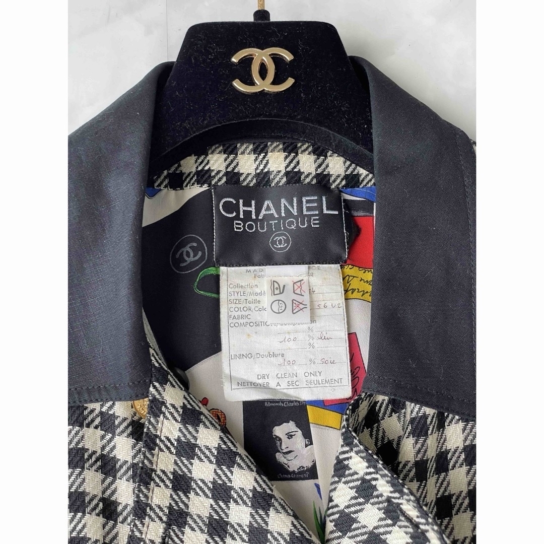 CHANEL(シャネル)のレア！CHANEL 千鳥格子　ツイード　ジャケット レディースのジャケット/アウター(テーラードジャケット)の商品写真