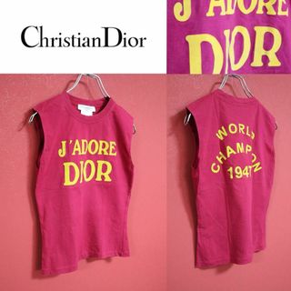 クリスチャンディオール(Christian Dior)の【極美品】Christian Dior ガリアーノ期 ロゴプリント タンクトップ(Tシャツ(半袖/袖なし))