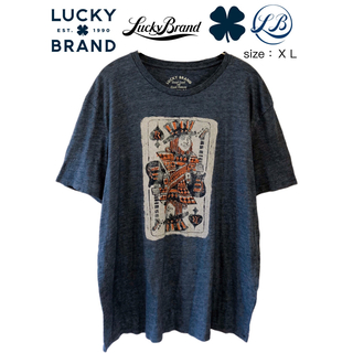 ラッキーブランド(Lucky Brand)のLUCKY BRAND  ラッキーブランド　 Tシャツ　XL　紺　USA古着(Tシャツ/カットソー(半袖/袖なし))
