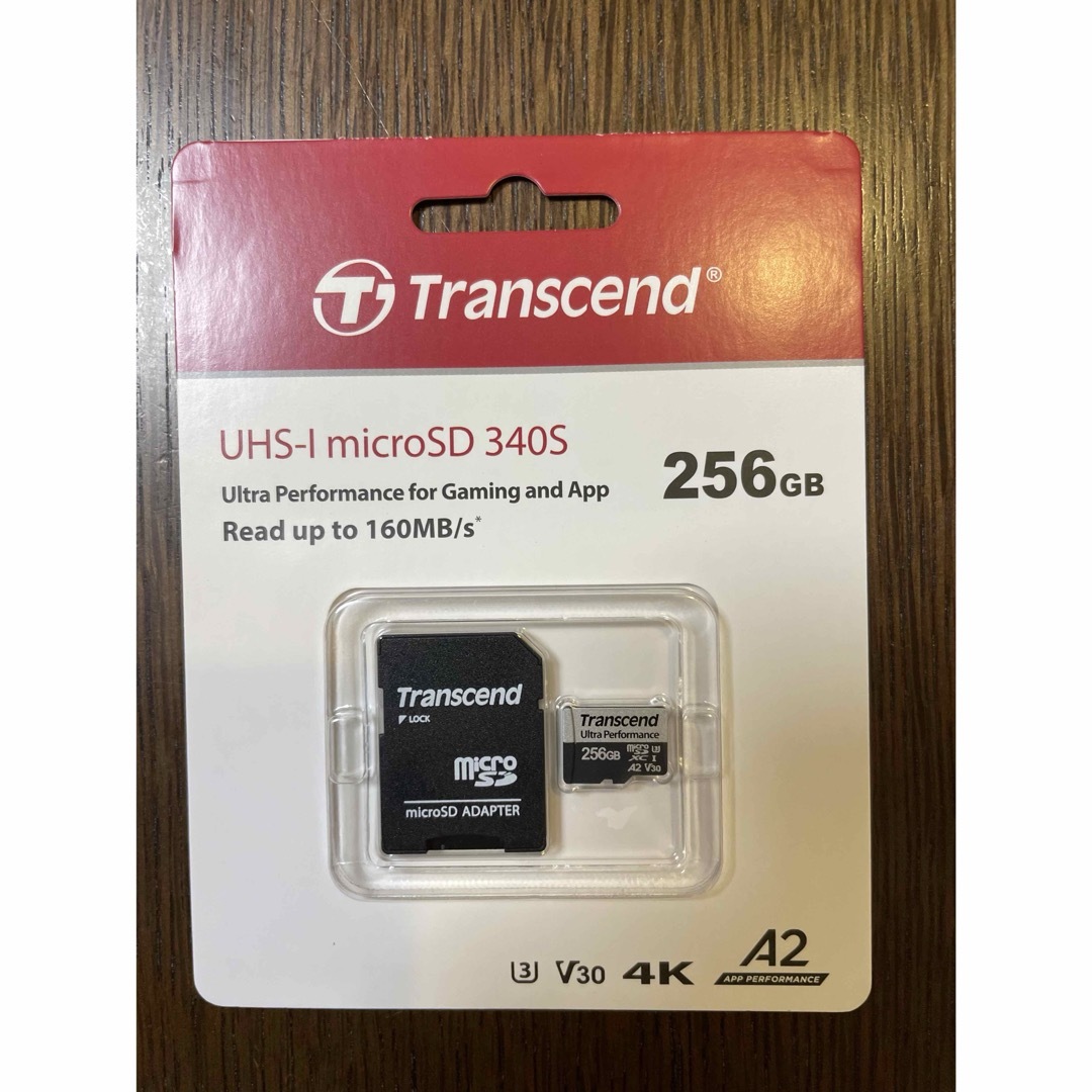 Transcend(トランセンド)の【新品未開封】【A2に準拠！】microSDXCカード256GB スマホ/家電/カメラのスマホ/家電/カメラ その他(その他)の商品写真