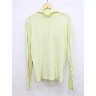 【春物新入荷】■green label relaxing/グリーンレーベルリラクシング■シアーテレコハイネックプルオーバーカットソー/長袖 イエロー/黄色 レディース【中古】春夏  803042(Tシャツ(半袖/袖なし))