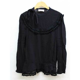 レッドヴァレンティノ(RED VALENTINO)の【春物 新入荷】‡RED VALENTINO/レッドバレンチノ‡シアーブラウス/長袖 ブラック/黒 レディース 38 【中古】春夏 703042(シャツ/ブラウス(半袖/袖なし))