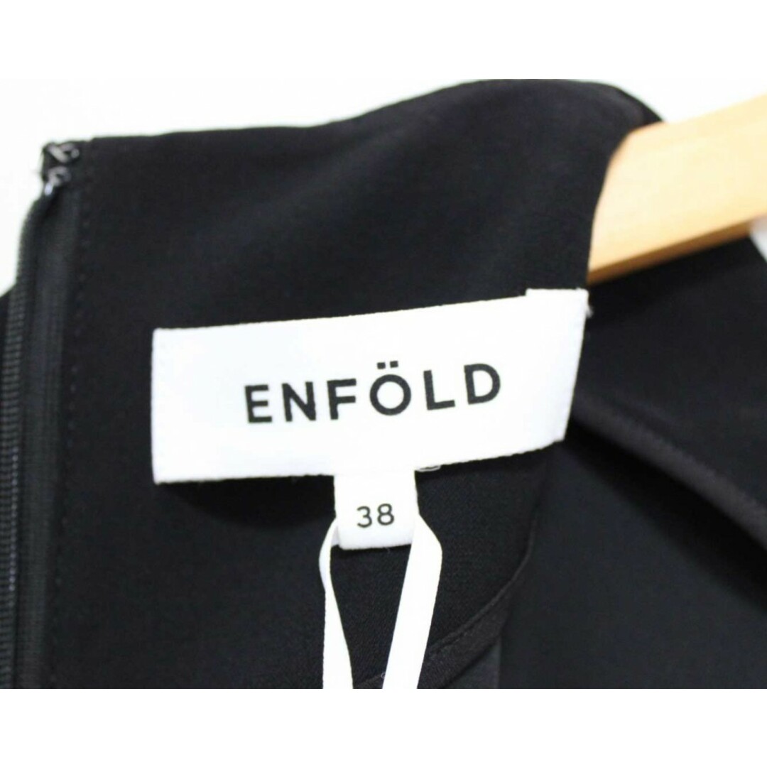 ENFOLD(エンフォルド)の【春夏物 新入荷】新品 未使用品●ENFOLD/エンフォルド●300FA130-1540/2023年製/PEダブルクロス/Square Tie PULLOVER/ブラウス/プルオーバー/半袖/クルーネック/アシンメトリー ブラック/黒 レディース 38 春夏 213042 レディースのトップス(シャツ/ブラウス(半袖/袖なし))の商品写真