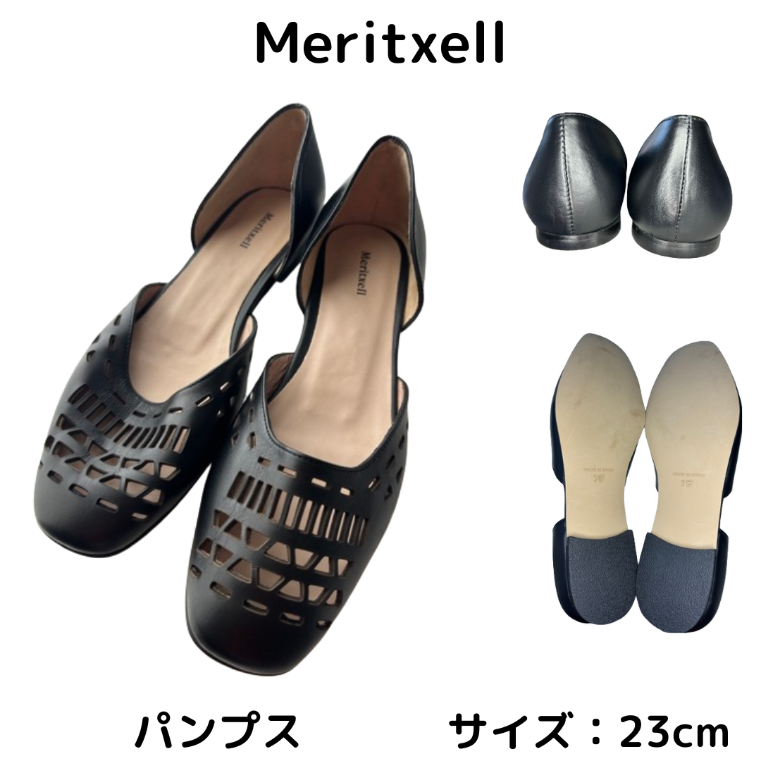 最終値下 Meritxell メリチェル 23.0cm パンプス セール品 黒  レディースの靴/シューズ(ハイヒール/パンプス)の商品写真