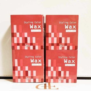 ★【4個セット】ビナ薬粧 スタイリングカラーワックス メイプルレッド 80g★(カラーリング剤)