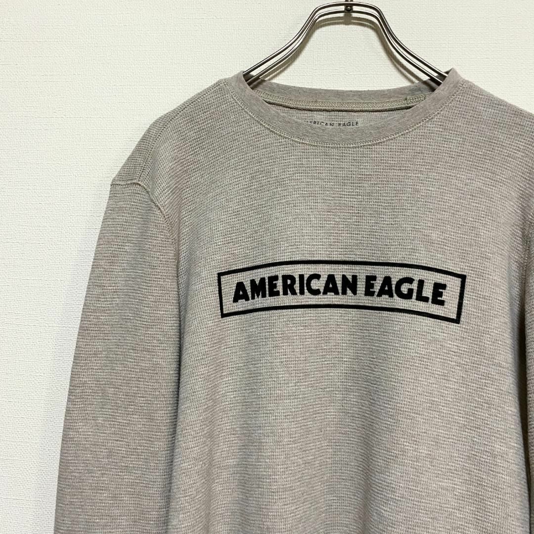 American Eagle(アメリカンイーグル)のアメリカ古着　アメリカンイーグル　ロゴ　長袖Tシャツ　ロンT　サーマルカットソー メンズのトップス(Tシャツ/カットソー(七分/長袖))の商品写真