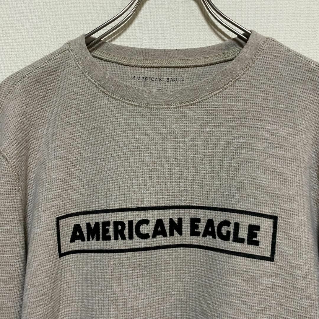 American Eagle(アメリカンイーグル)のアメリカ古着　アメリカンイーグル　ロゴ　長袖Tシャツ　ロンT　サーマルカットソー メンズのトップス(Tシャツ/カットソー(七分/長袖))の商品写真