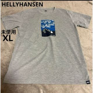 ヘリーハンセン(HELLY HANSEN)の未使用　HELLYHANSEN Tシャツ　XL ライトグレー(Tシャツ/カットソー(半袖/袖なし))