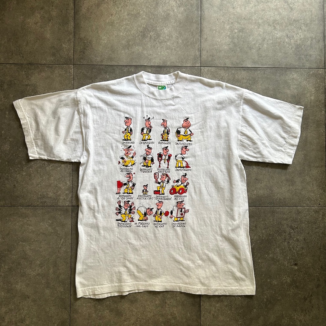 90s master tシャツ イタリア製? ユニーク/ジョーク/風刺 メンズのトップス(Tシャツ/カットソー(半袖/袖なし))の商品写真