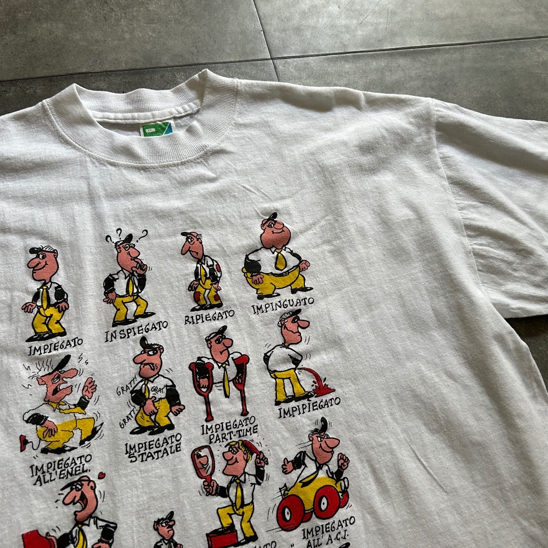 90s master tシャツ イタリア製? ユニーク/ジョーク/風刺 メンズのトップス(Tシャツ/カットソー(半袖/袖なし))の商品写真