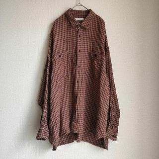 ネストローブ(nest Robe)のCONFECT リネンガンクラブチェックミリタリーバギーシャツ(シャツ)