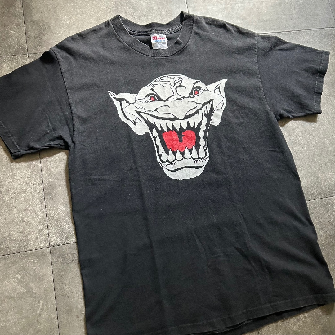 Hanes(ヘインズ)の90s ヘインズ tシャツ ブラック L モンスター/怪物/エイリアン メンズのトップス(Tシャツ/カットソー(半袖/袖なし))の商品写真