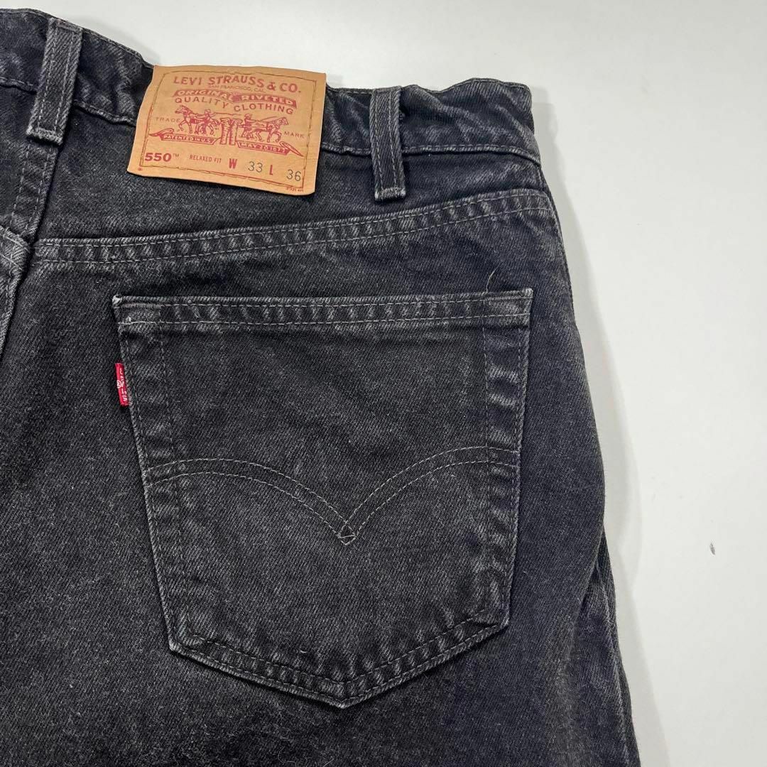 Levi's(リーバイス)のレア Levi's 501 ブラックデニム レディース 550 w33 L36 レディースのパンツ(デニム/ジーンズ)の商品写真