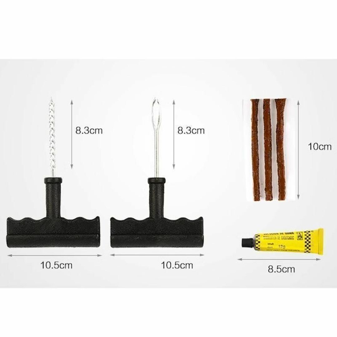 タイヤ パンク修理 キット 自動車 バイク 応急用 緊急用 セルフ 車椅子 自動車/バイクの自動車(メンテナンス用品)の商品写真