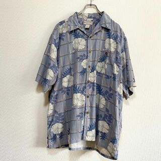 ヴィンテージ(VINTAGE)のアメリカ古着　アロハシャツ　シルク製　オープンカラー　開襟　半袖　シャツ(シャツ)