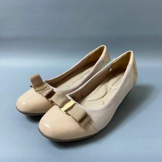 BENETTON ベネトン アキレス パンプス リボン 23cm ピンク