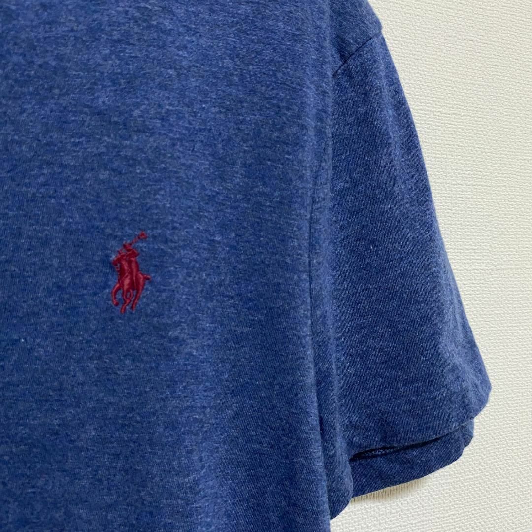 POLO RALPH LAUREN(ポロラルフローレン)のアメリカ古着　ポロラルフローレン　半袖　Tシャツ　Vネック　無地　ポニー　刺繍 メンズのトップス(Tシャツ/カットソー(半袖/袖なし))の商品写真