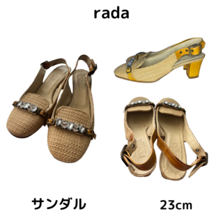 ラダ(RADA)の最終値下げ rada ラダ 美品 セール品 24.0cm  サンダル 送料無料(ハイヒール/パンプス)