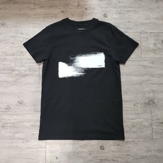 イザベルマラン(Isabel Marant)のイザベルマラン ペイント柄 ロゴ入りTシャツ M～Lくらい 黒 ブラック(Tシャツ(半袖/袖なし))