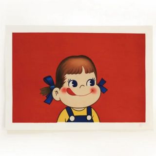 フジヤ(不二家)のミルキー70周年記念 浮世絵ペコちゃん（赤）(版画)