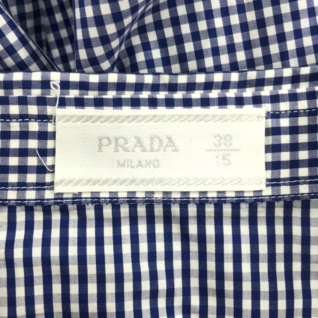 PRADA(プラダ)のPRADA プラダ 13AW ギンガムチェックシャツ ブルー 38 UCM912 メンズのトップス(シャツ)の商品写真