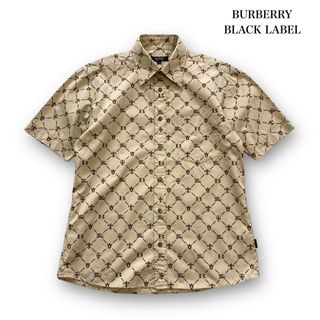 バーバリーブラックレーベル(BURBERRY BLACK LABEL)の【BURBERRY】バーバリーブラックレーベル モノグラム総柄 半袖シャツ(シャツ)