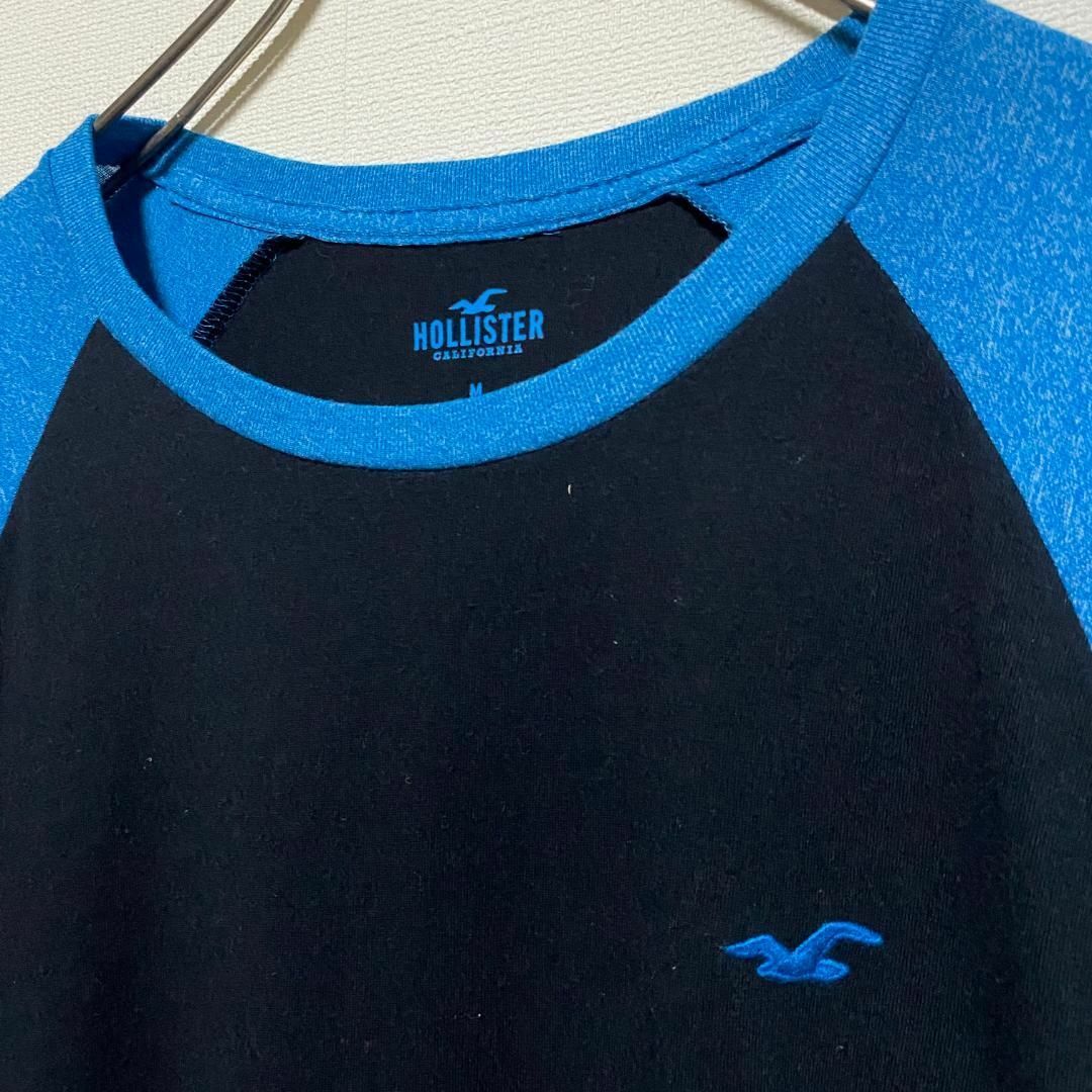 Hollister(ホリスター)のアメリカ古着　ホリスター　ラグランTシャツ　半袖　Tシャツ　刺繍　P235 メンズのトップス(Tシャツ/カットソー(半袖/袖なし))の商品写真