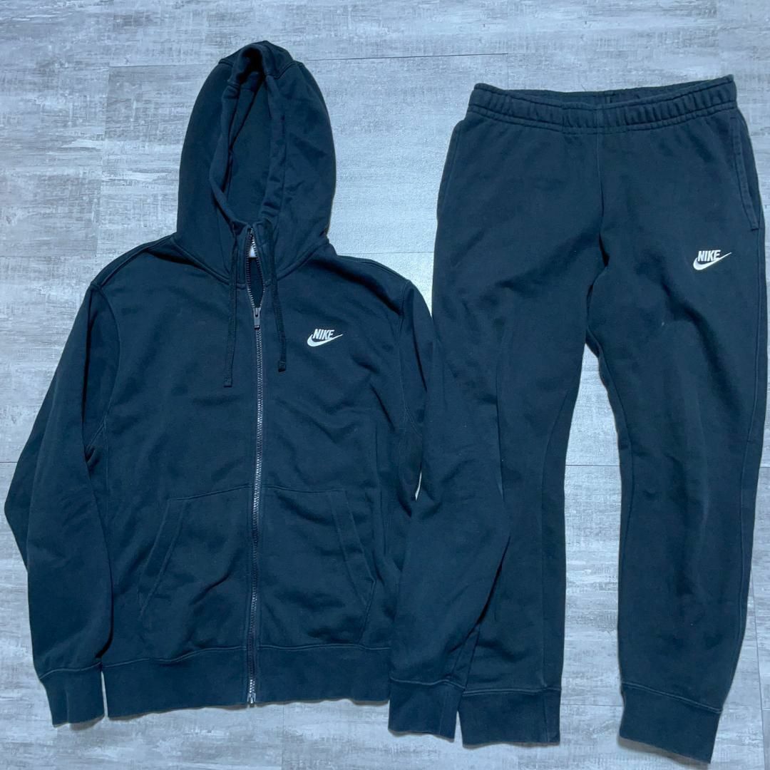 NIKE(ナイキ)のNIKE ナイキ スウェット セットアップ 上下セット M 黒 ブラック メンズのトップス(スウェット)の商品写真