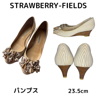 ストロベリーフィールズ(STRAWBERRY-FIELDS)の最終値下げ ストロベリーフィールズ  23.5cm パンプス 美品 セール品(ハイヒール/パンプス)