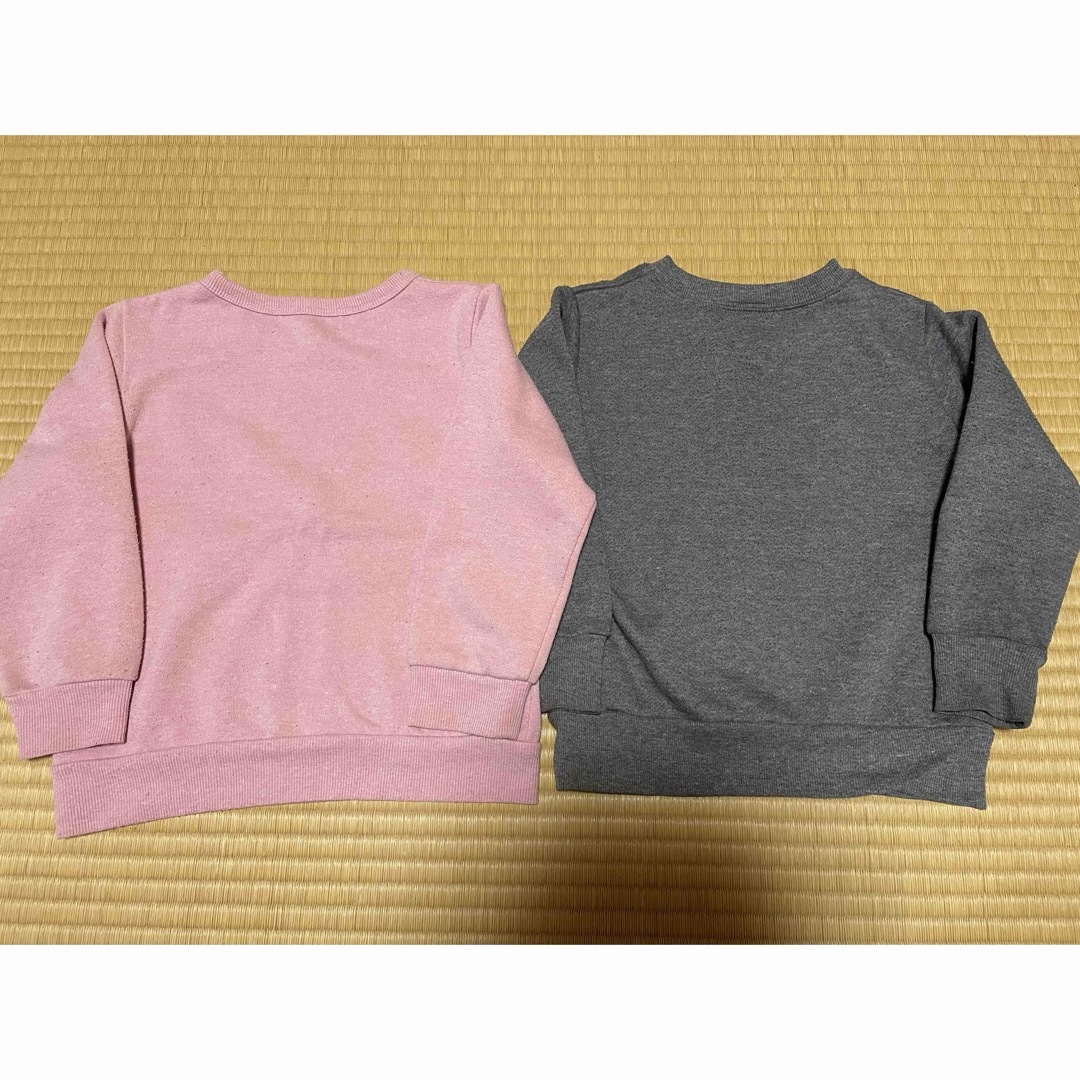 裏起毛トレーナー2枚セット キッズ/ベビー/マタニティのキッズ服女の子用(90cm~)(Tシャツ/カットソー)の商品写真