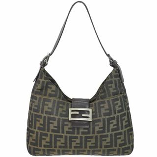 フェンディ(FENDI)の本物 フェンディ FENDI ズッカ ショルダーバッグ ハンドバッグ ナイロン ブラウン 26569 Zucca バッグ 中古(ショルダーバッグ)