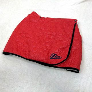 フィラ(FILA)の【FILA】巻きスカート　ゴルフウェア　ラップスカート　赤　中綿　キルティング(ウエア)