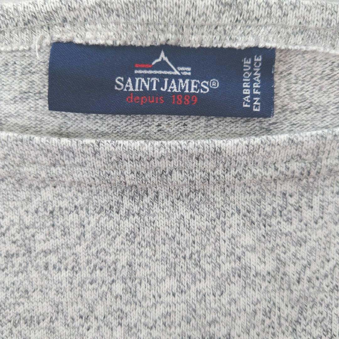 SAINT JAMES(セントジェームス)のセントジェームス ウエッソン メランジェ  ミックス素材 グレー  美品  T3 レディースのトップス(カットソー(長袖/七分))の商品写真