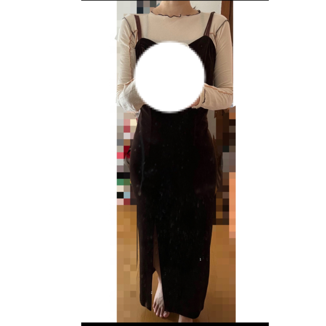 EDIT.FOR LULU(エディットフォールル)のvintage velour dress レディースのワンピース(ロングワンピース/マキシワンピース)の商品写真