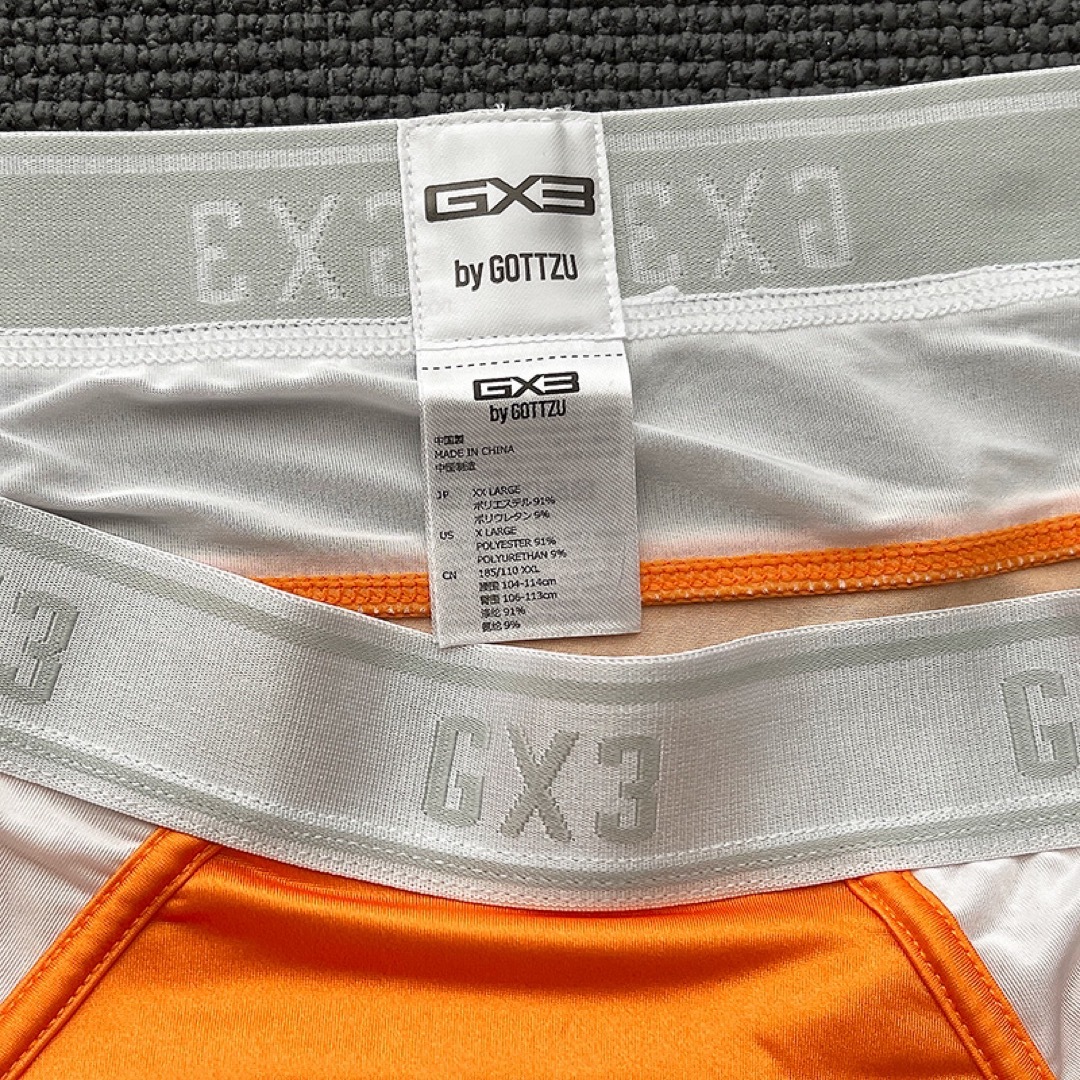 【橙色・XXL】GX3 GLOSS TOUCH 2トーンカラー ブリーフパンツ メンズのアンダーウェア(その他)の商品写真