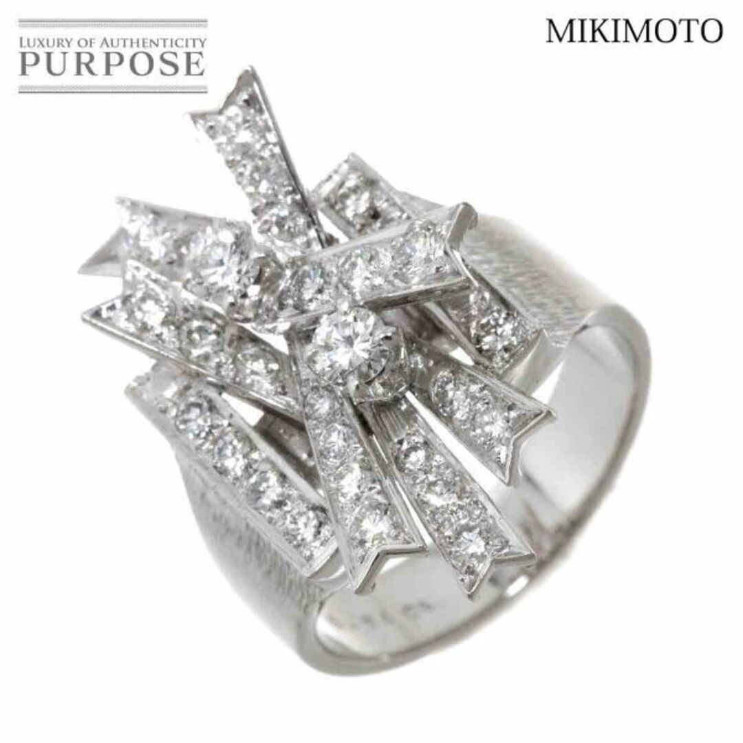 MIKIMOTO(ミキモト)のミキモト MIKIMOTO 12号 リング ダイヤ 0.94ct K14 WG ホワイトゴールド 585 指輪 VLP 90222861 レディースのアクセサリー(リング(指輪))の商品写真