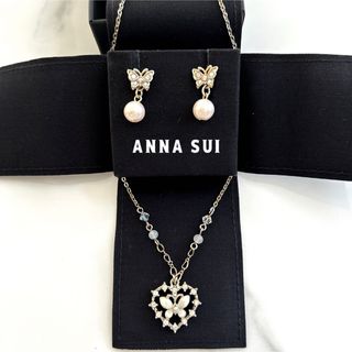 アナスイ(ANNA SUI)の【美品】ANNA SUI　アナスイ　蝶々ネックレスピアスセット(ネックレス)