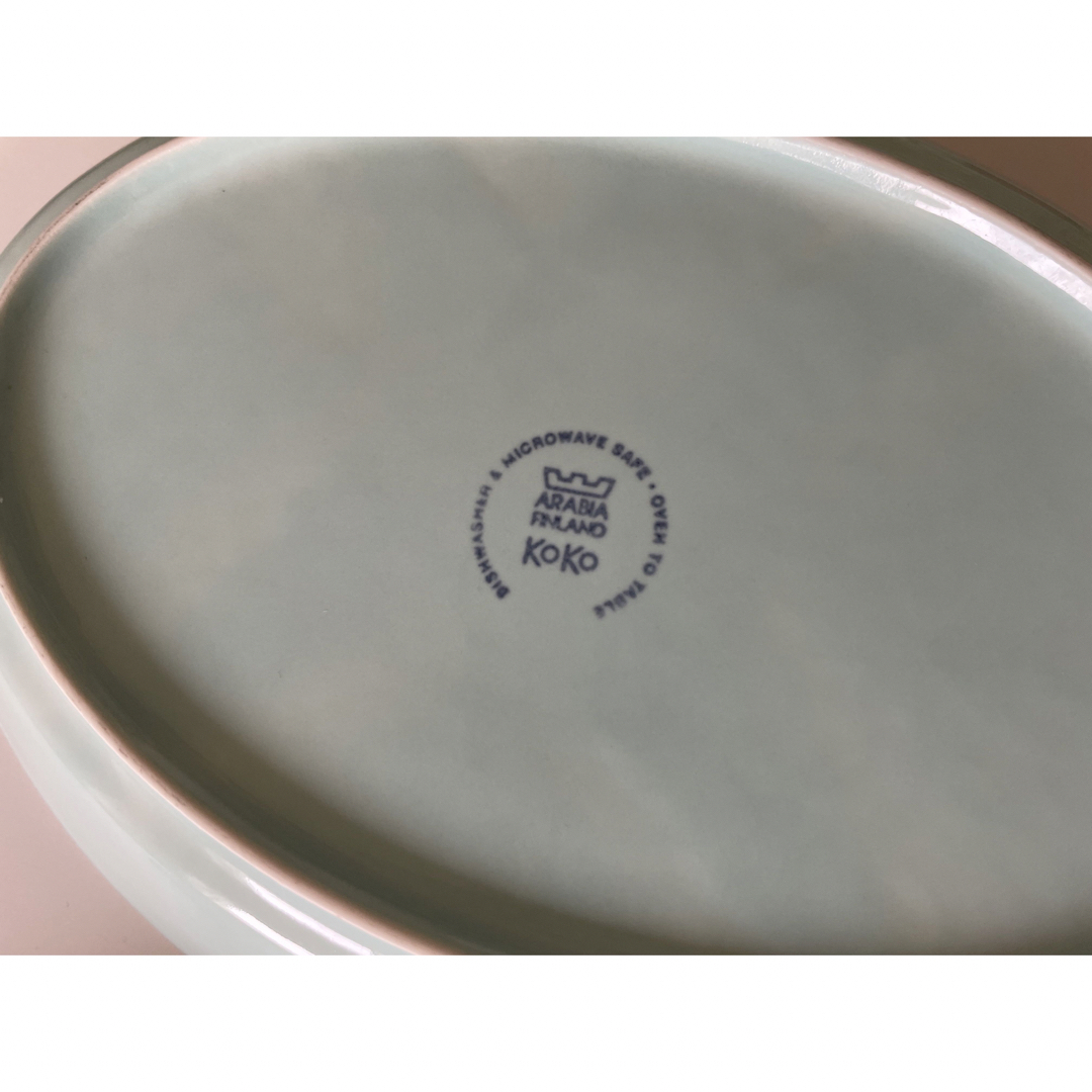 ARABIA(アラビア)のアラビア ココ オーバルプレート 旧ロゴ セット インテリア/住まい/日用品のキッチン/食器(食器)の商品写真