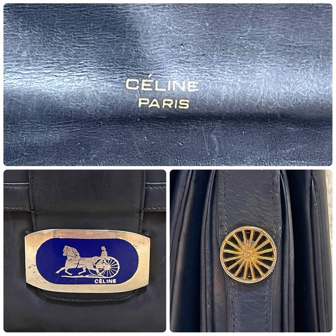 celine(セリーヌ)のセリーヌ　ショルダーバッグ　フィービー期　馬車金具　Cマカダム　ゴールド金具 レディースのバッグ(ショルダーバッグ)の商品写真